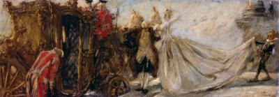 Forlader kirken af Gaetano Previati af Gaetano Previati