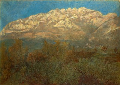 Mount Resegone af Gaetano Previati