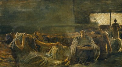 Opiumsrygere, af Gaetano Previati (1852-1920) af Gaetano Previati