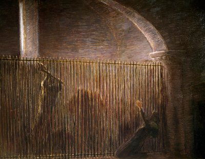 Parisina, maleri af Gaetano Previati (1852-1920), sidste scene i akt IV af homonym opera af Pietro Mascagni (1863-1945), olie på lærred af Gaetano Previati