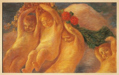 Putti med krans af Gaetano Previati