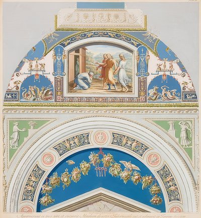 Bezel og hvælving med Abraham og de tre engle. 1774 af Gaetano Savorelli