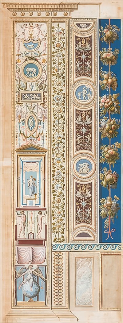 Pilaster Loggia IV (pynt, hvori herlighedens geni sidder) af Gaetano Savorelli