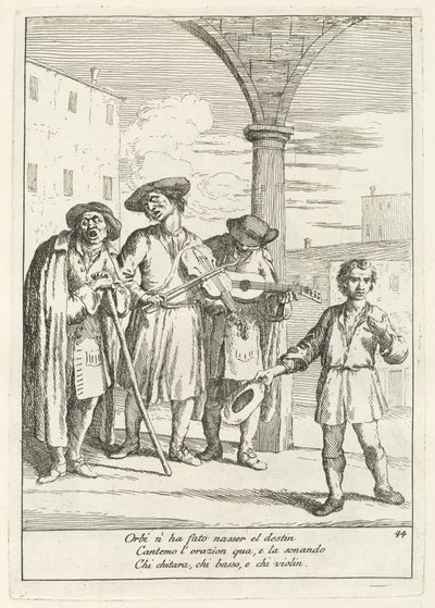 Make the Dogs Dance (Street Entertainer) af Gaetano Zompini