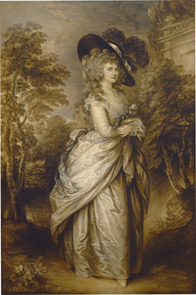 Georgiana, hertuginde af Devonshire, ca. 1787-1796 (olie på lærred) af Gainsborough Dupont