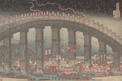 Tenmangu-festivalen i Osaka, 1834. af Gakutei