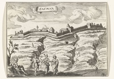 Udsigt over Satu Mare Topografiske billeder af Østrig, Ungarn og Balkan (serietitel) Kort beskrivelse, og aen-wysinghe der placesen i desen boeck, med deres teghen ord, stående, relevant uyt-ghebeldt, i Oostenryck (se af Gaspar Bouttats