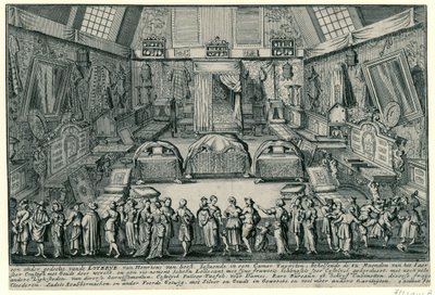 Henricus van Soests lotteri i Antwerpen af Gaspar Bouttats