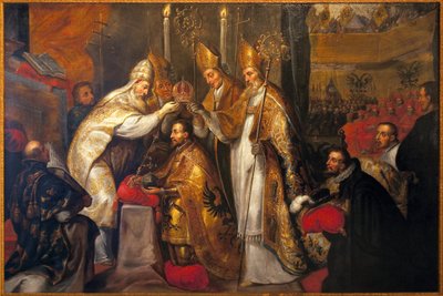 Kroning af kejser Karl V i Bologna af pave Clemens VII af Gaspar De Crayer