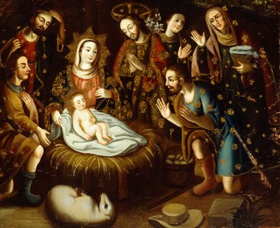 Tilbedelse af hyrderne, af Gaspar Miguel de Berrio