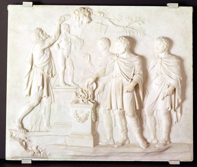Offer til Herkules, ca. 1766 (marmor) af Gaspar Vanderhagen