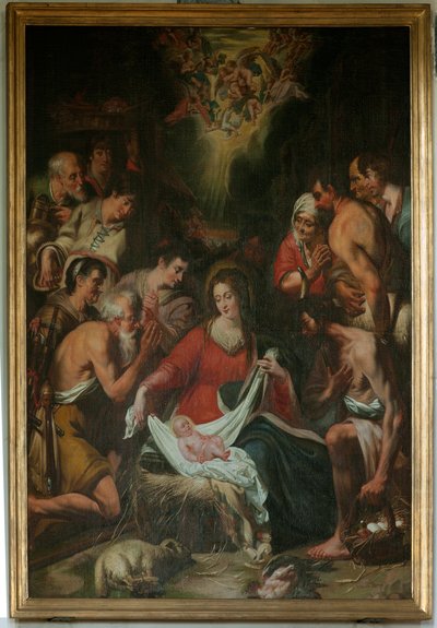 Tilbedelse af hyrderne, skole af G. De Craeyer af Gaspar de (after) Crayer