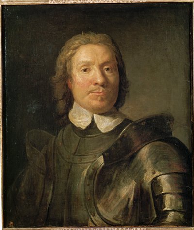 Oliver Cromwell i rustning ... (maleri på lærred) af Gaspar De Crayer