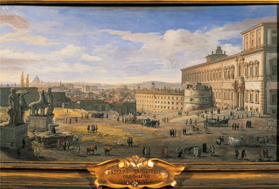 Italien, Rom, Quirinalpaladset af Gaspar van Wittel