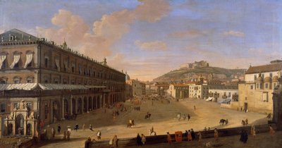 Palace Square i Napoli, af Gaspar van Wittel (1652 eller 1653-1736) af Gaspar van Wittel