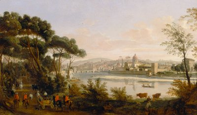 Udsigt over Firenze af Gaspar van Wittel