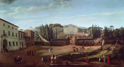 Villa Aldobrandini (olie på lærred) af Gaspar van Wittel