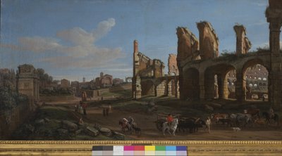 Colosseum og Forum Romanum, 1711 af Gaspar van Wittel