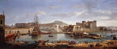 The Darsena, Napoli, ca. 1702 af Gaspar van Wittel