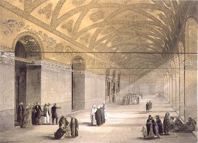 Hagia Sophia, plade 10: indgang til Øvre Galleri, indgraveret af Louis Haghe (1806-85) udgivet 1852 (litho) af Gaspard (after) Fossati