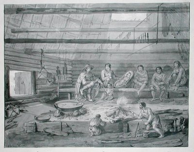 Kostumer af indbyggerne i Baie de Castries på kysten af det østlige Tartary af Gaspard Duche de Vancy
