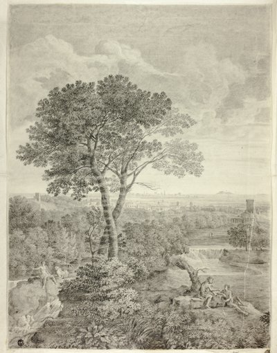 Fresko i Palazzo Colonna, Rom af Gaspard Dughet