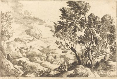 romersk landskab af Gaspard Dughet