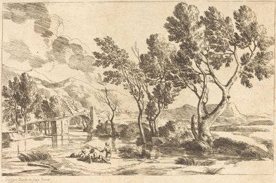 romersk landskab af Gaspard Dughet