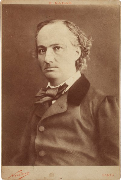 Portræt af Charles Baudelaire 1821-1867, ca 1855. af Gaspard Félix Nadar