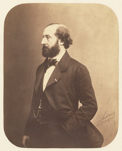 Portræt af Emile Augier 1820-1889, 1857. af Gaspard Félix Nadar