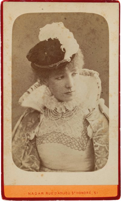 Portræt af Sarah Bernhardt 1844-1923, ca 1865. af Gaspard Félix Nadar