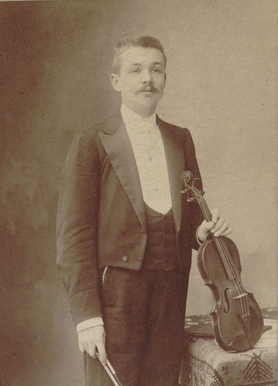 Portræt af violinisten og komponisten Henri Marteau 1874-1934. af Gaspard Félix Nadar