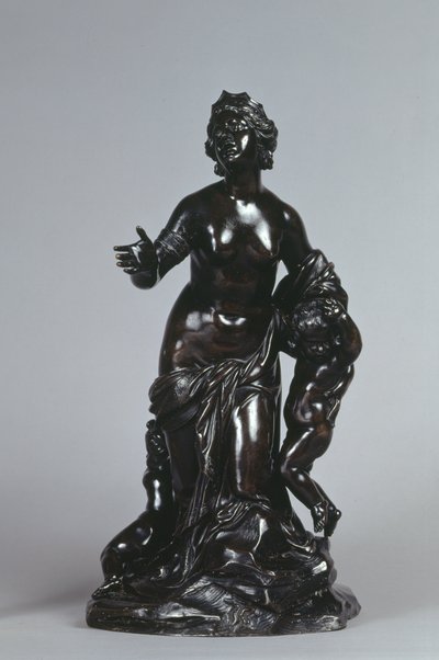 Latona og hendes børn, Apollo og Diana, ca. 1671 (bronze med lakeret patina) af Gaspard Marsy