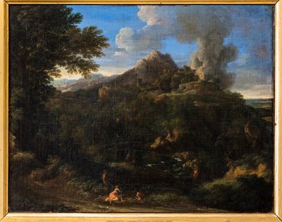 Fire at Tivoli af Gaspard Poussin Dughet