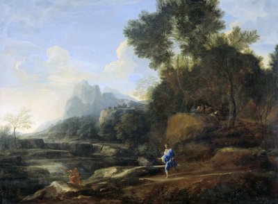 Italiensk landskab af Gaspard Poussin Dughet