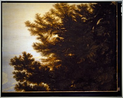Italiensk pastoralt landskab, detalje, udateret af Gaspard Poussin Dughet