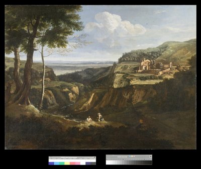 Udsigt over Camaldoli-klosteret nær Frascati, 1670-75 af Gaspard Poussin Dughet