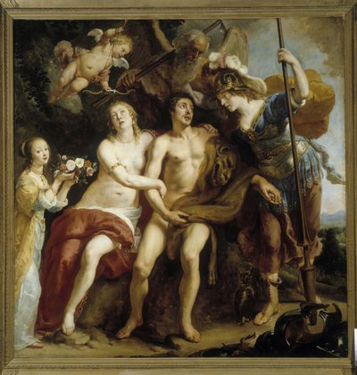 Hercules, Omphale og Minerva af Gaspard de Crayer
