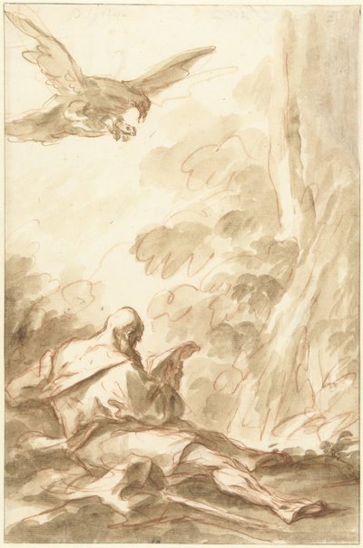 Elias fodres af ravnene af Gasparo Diziani (attributed to)