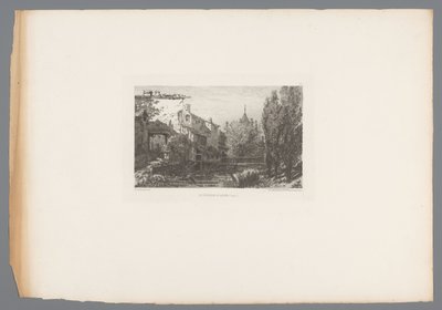 Udsigt over et vandløb nær Salins Le ruisseau à Salins (titel på objekt) Franske raderinger fra 1875 (serietitel) L