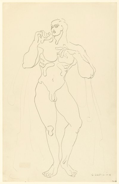Mand nøgen nr. 12 af Gaston Lachaise