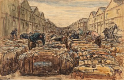 Bomulden lægger til. Le Havre Havn. af Gaston Prunier