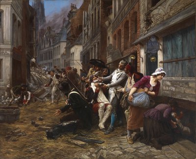 Episode af belejringen af Lille, 1792, 1891. af Gaston Theodore Melingue