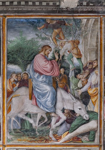 Detalje af "Kristus går ind i Jerusalem", fra "Kristi liv og lidenskab" af Gaudenzio Ferrari
