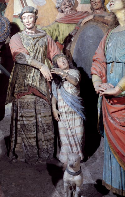 Mandsfigur, detaljer fra statuer, af Gaudenzio Ferrari (1475-1546), Kapel XXXVIII kendt som Korsfæstelse, Varallo Sesias hellige bjerg (UNESCOs verdensarvsliste, 2003), Italien af Gaudenzio Ferrari