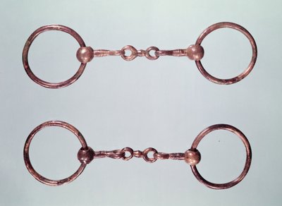 Hestebidder, fra La Gorge-Meillet, Tene I (ca.475-0 f.Kr.) (bronze) af Gaulish