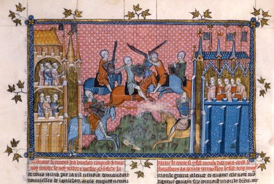 Scene fra Lancelot of the Lakes romantik af Gautier