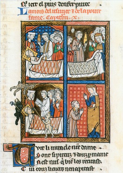 Vor Frues liv og mirakler (pergament) af Gautier de Coincy