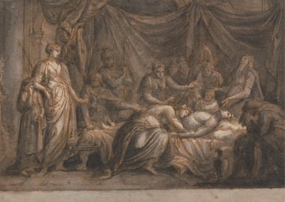 Andromache sørger over Hectors død af Gavin Hamilton