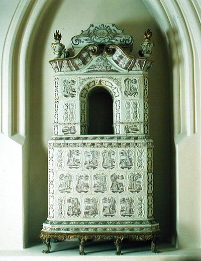 Komfur, ca. 1760 (fliser glaseret med bly og guld) af Gdansk School